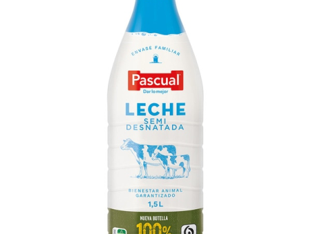 Pascual - Leche Semidesnatada Bienestar Animal, 1,5 L Embalaje Deteriorado Online now